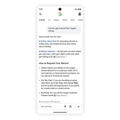 Ảnh chụp giao diện Google thử nghiệm liên kết nổi bật trong câu trả lời AI Search