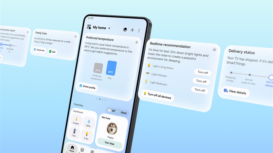 Ảnh chụp giao diện SmartThings Now và Floating Bar
