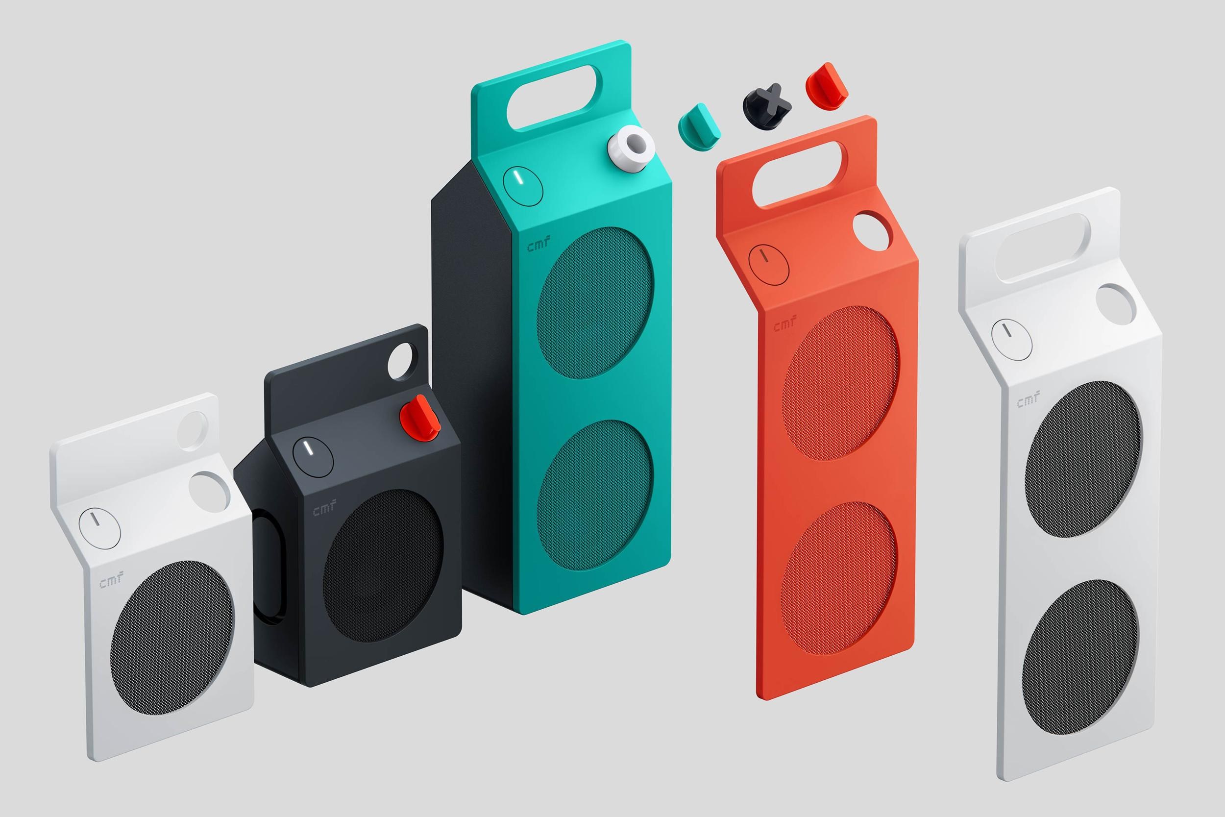 CMF Speaker S và M khi tháo rời mặt ốp và núm xoay