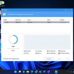 Công cụ defrag minh họa thao tác từng dùng để gom các mảnh dữ liệu rời rạc trên ổ HDD.