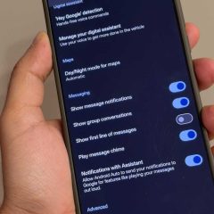 Các công tắc thông báo tin nhắn trong Android Auto