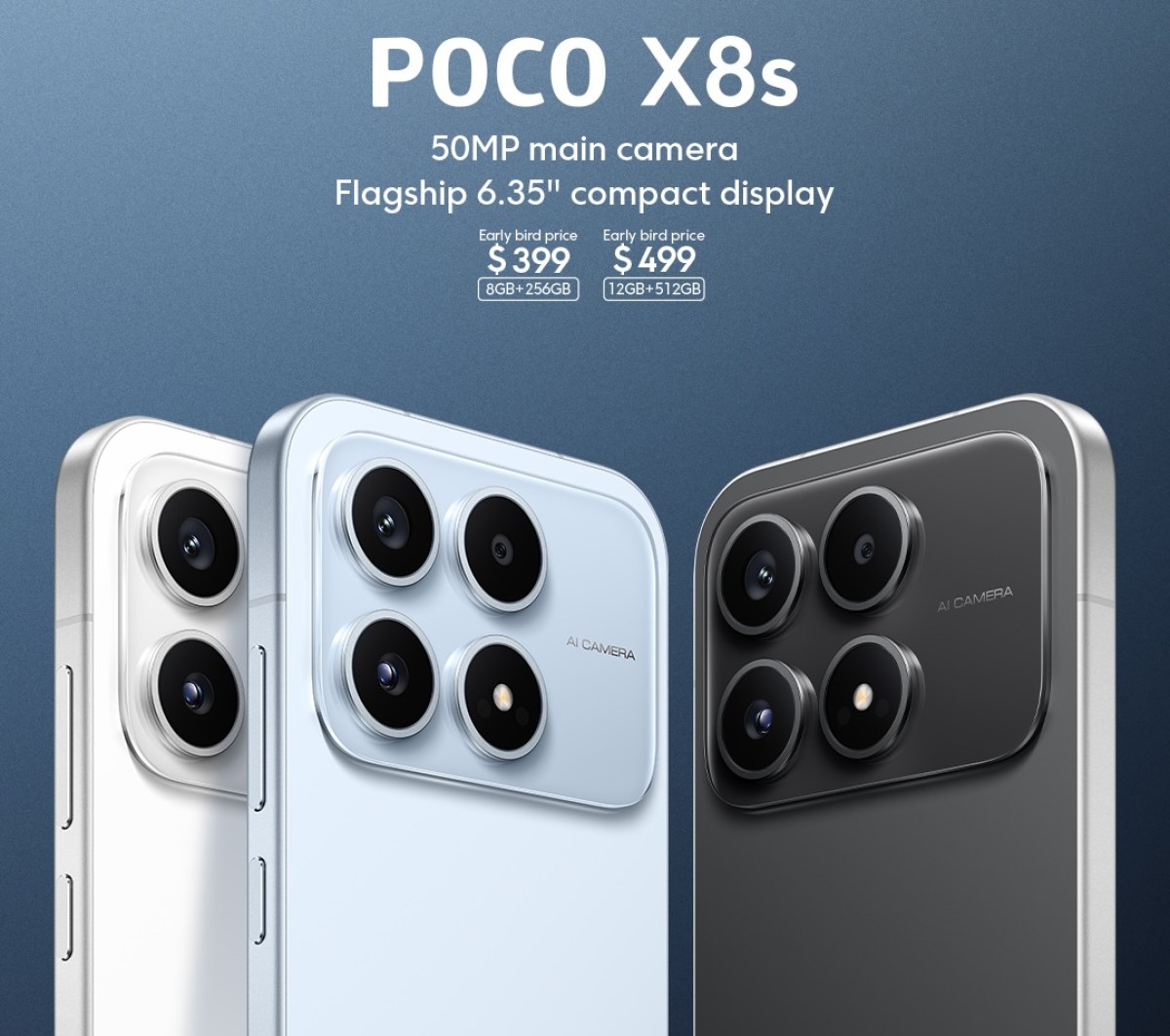 Cụm camera POCO X8s và giá ưu đãi toàn cầu