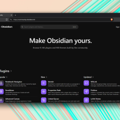 Danh mục plugin Obsidian Community mở trong trình duyệt