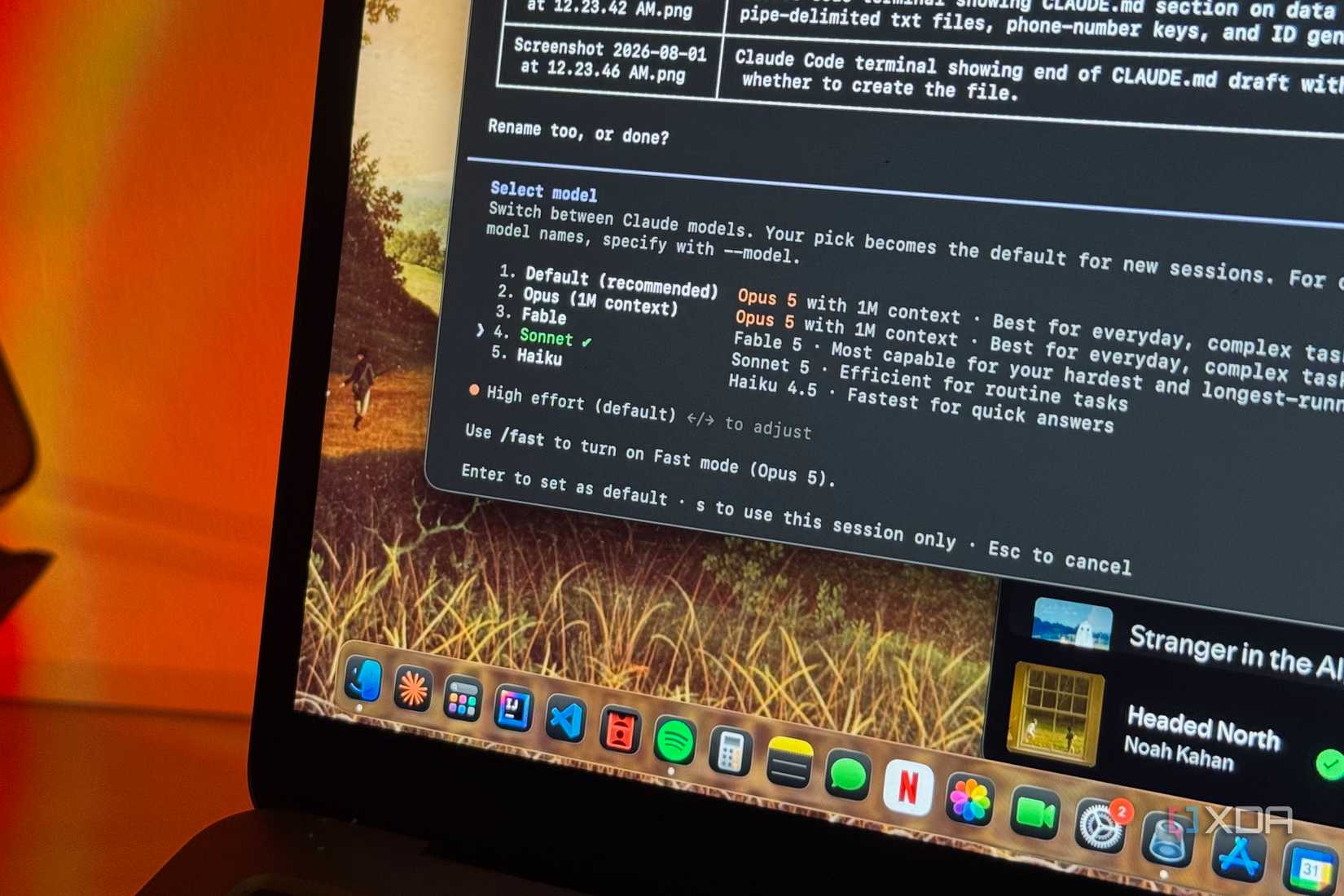 Danh sách mô hình Claude trong cửa sổ Claude Code CLI