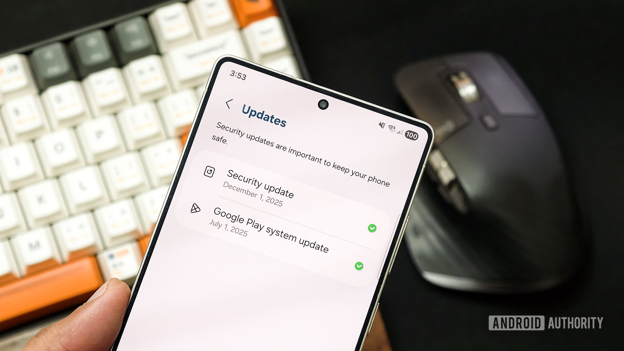Điện thoại Samsung hiển thị riêng ngày vá bảo mật và ngày Google Play system update
