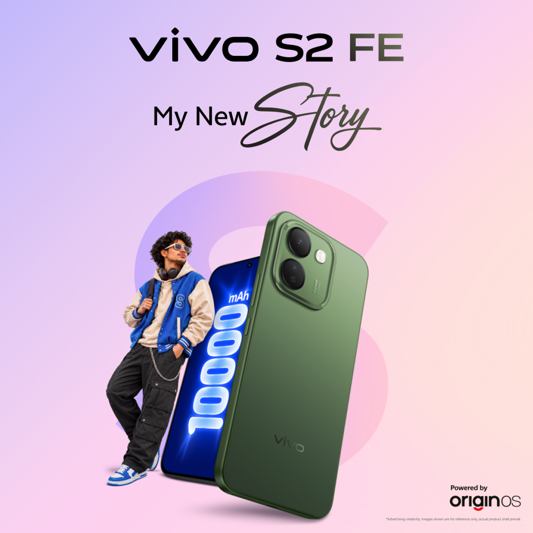 Điện thoại vivo S2 FE màu xanh, cụm camera sau hình tròn