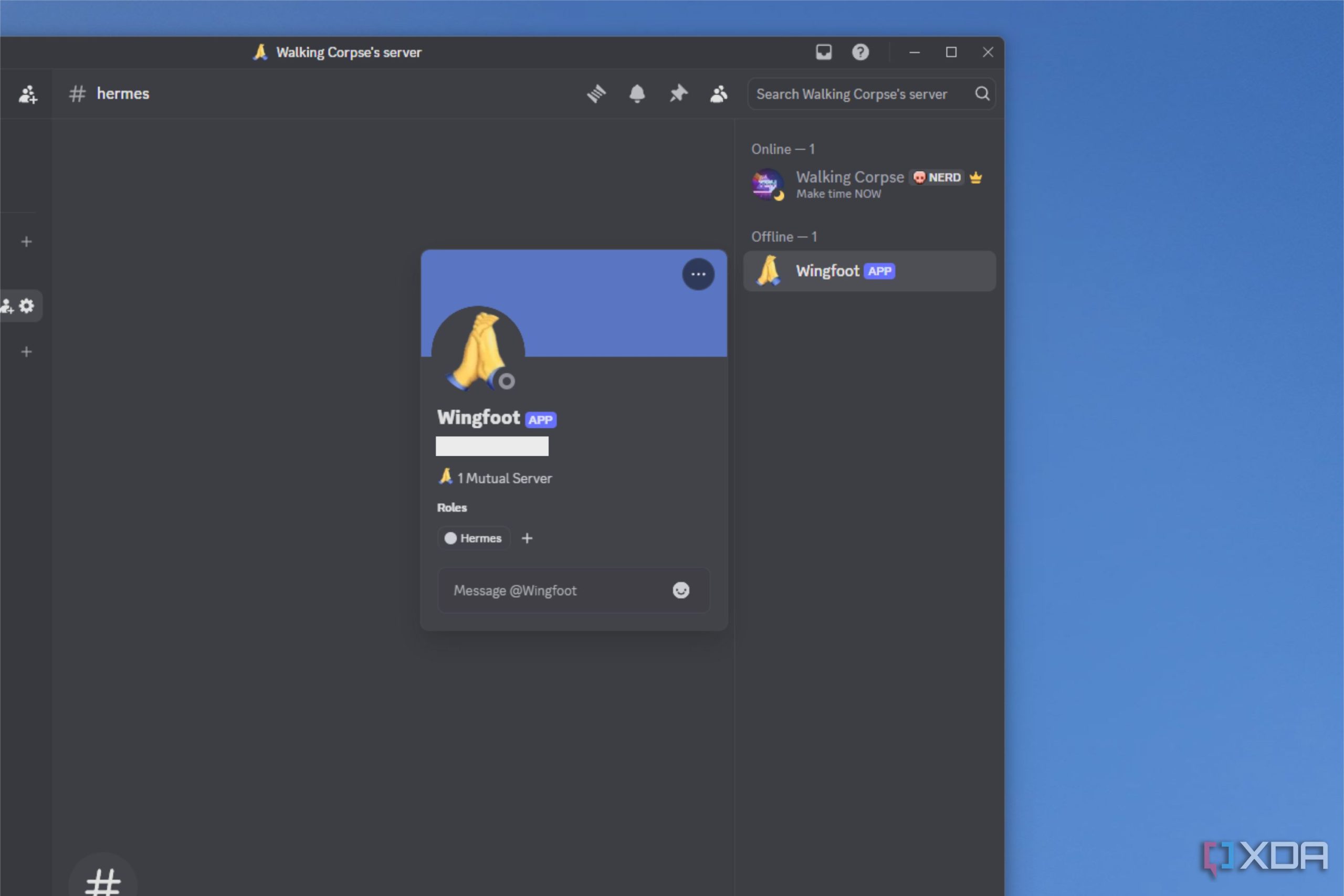 discord bot for hermes in server