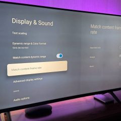 Display and Sound Match Content Frame Rate Setting Google TV Box