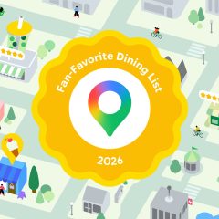 Đồ họa Fan-Favorite Dining List 2026 trên Google Maps