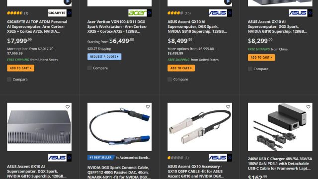 Các dòng máy trạm mini NVIDIA DGX Spark của các đối tác sản xuất