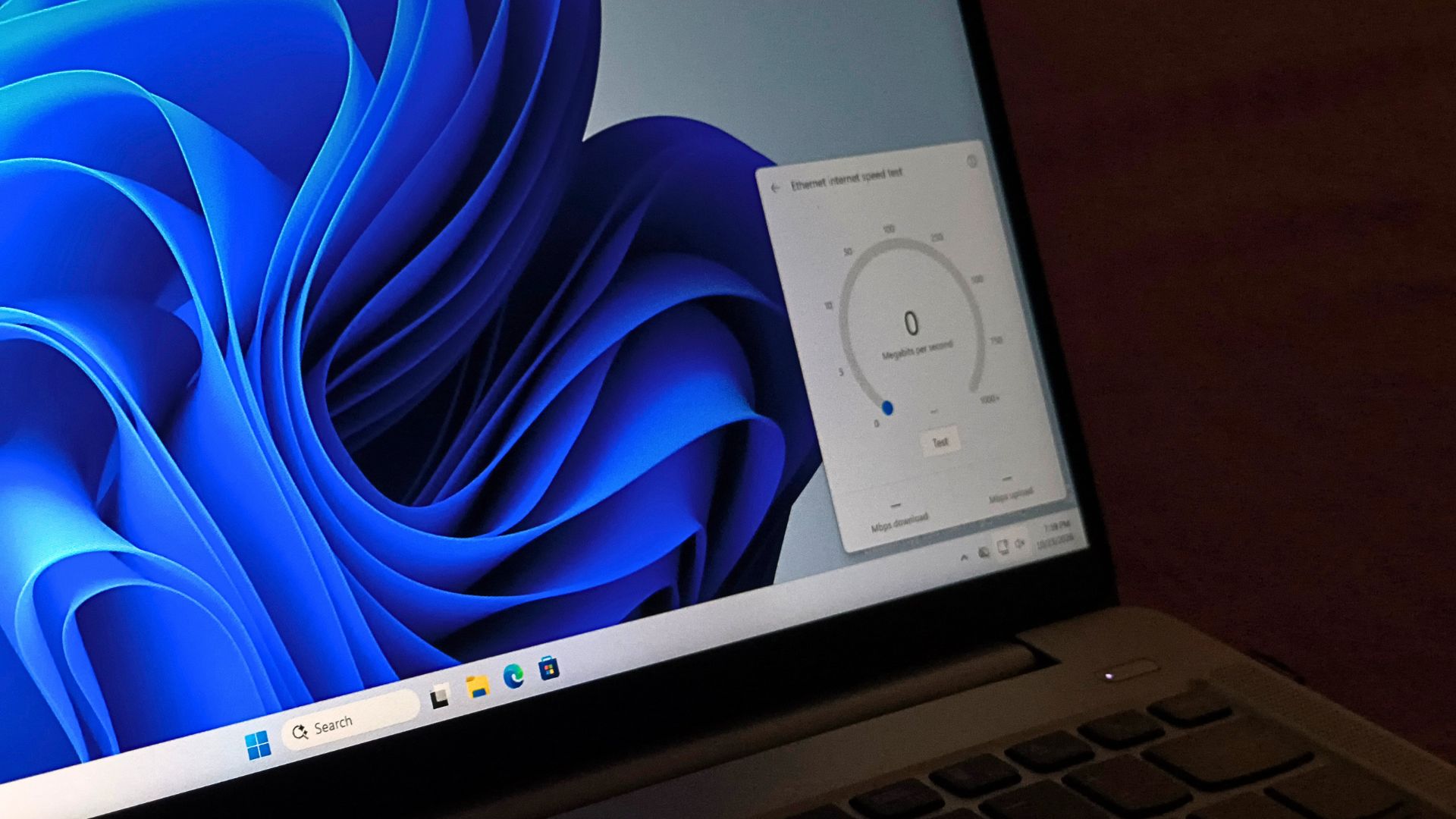 Download, upload và ping trong Windows Quick Settings