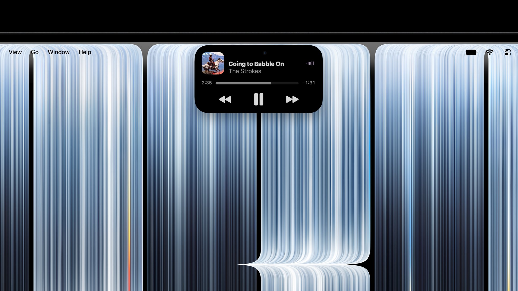 Dynamic Island với nút điều khiển Apple Music.