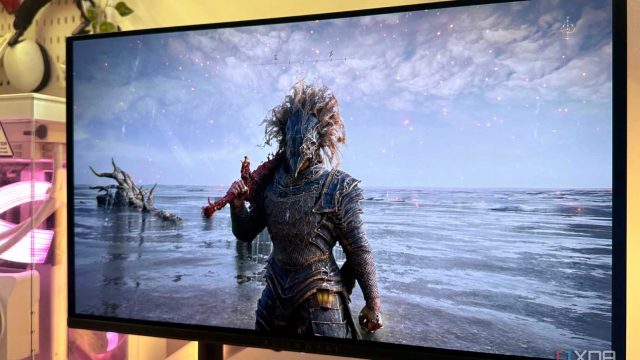 Elden Ring với DLSS 5 neural rendering hiển thị trên màn hình PC.