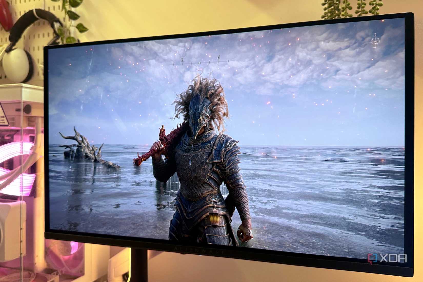 Elden Ring với DLSS 5 neural rendering hiển thị trên màn hình PC.