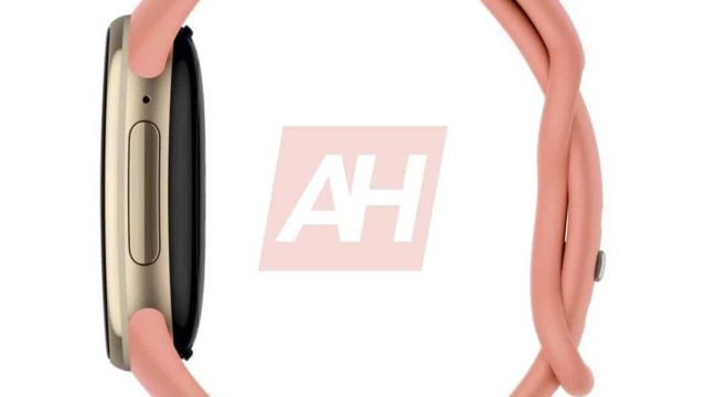 Fitbit Edge nhìn từ mặt trước với màn hình màu trong ảnh dựng rò rỉ