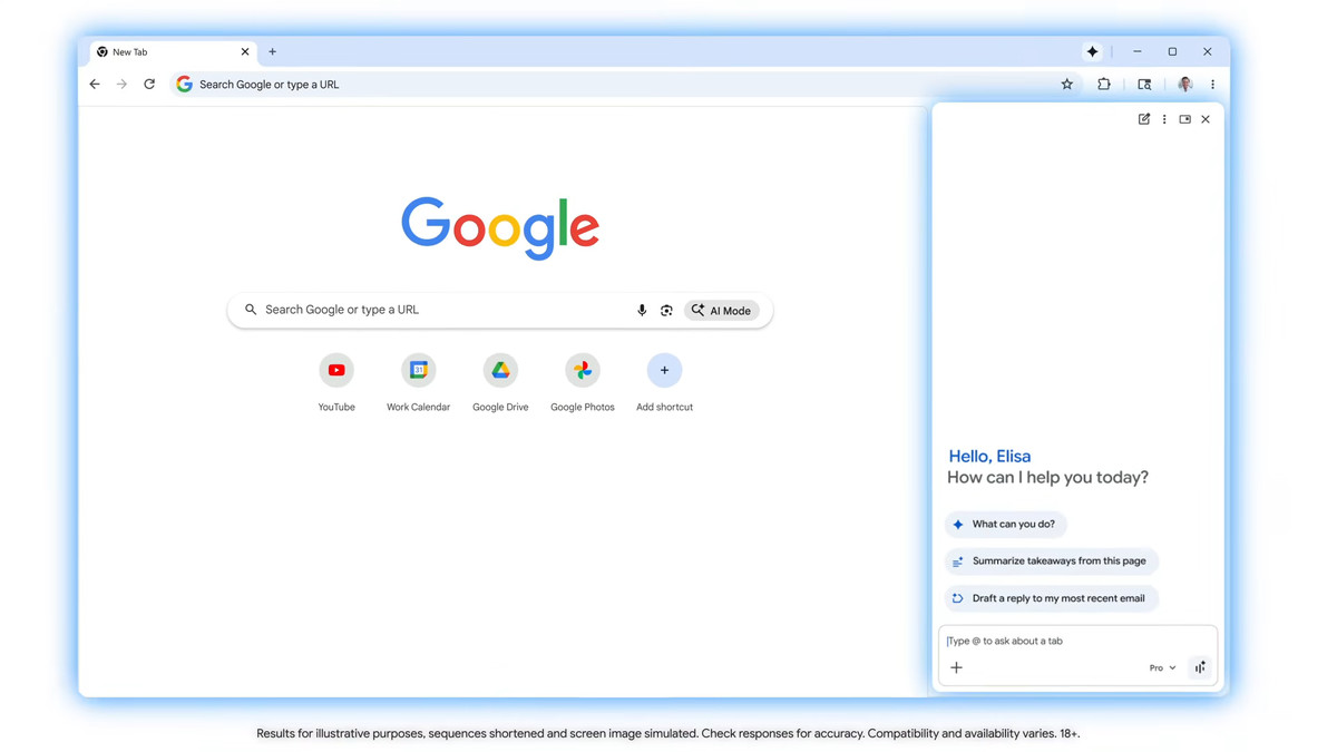 Gemini tích hợp trong Chrome