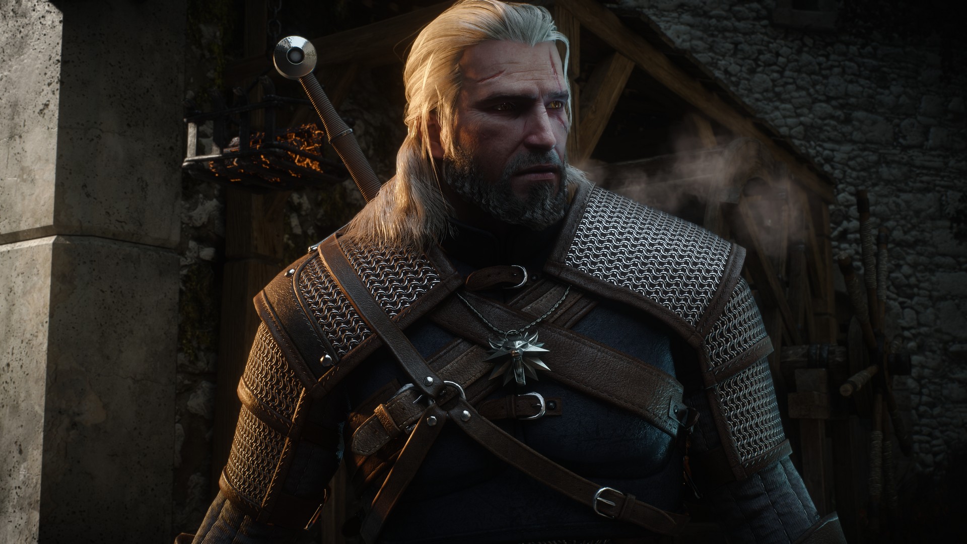 Geralt trong The Witcher 3: Wild Hunt Remastered