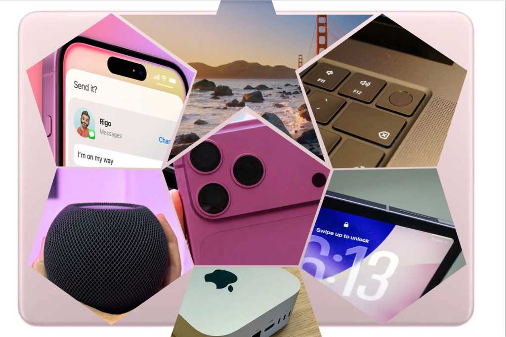 Ảnh ghép từ ảnh chụp iPhone, Mac, iPad và HomePod hiện có