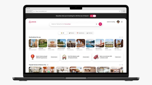 Giao diện Airbnb AI search