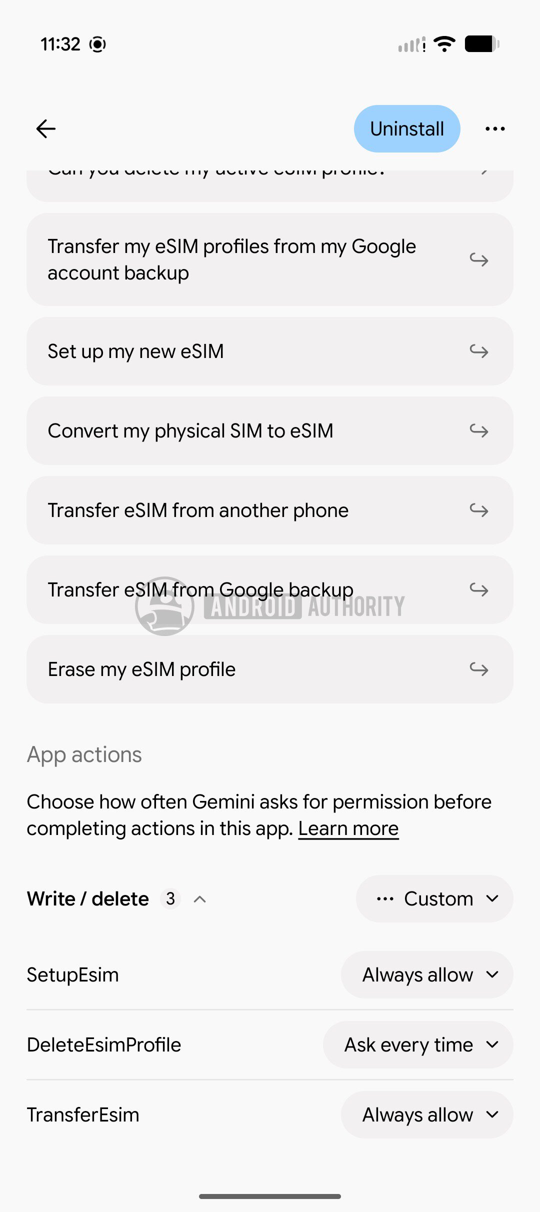 Giao diện chi tiết kết nối SIM Manager