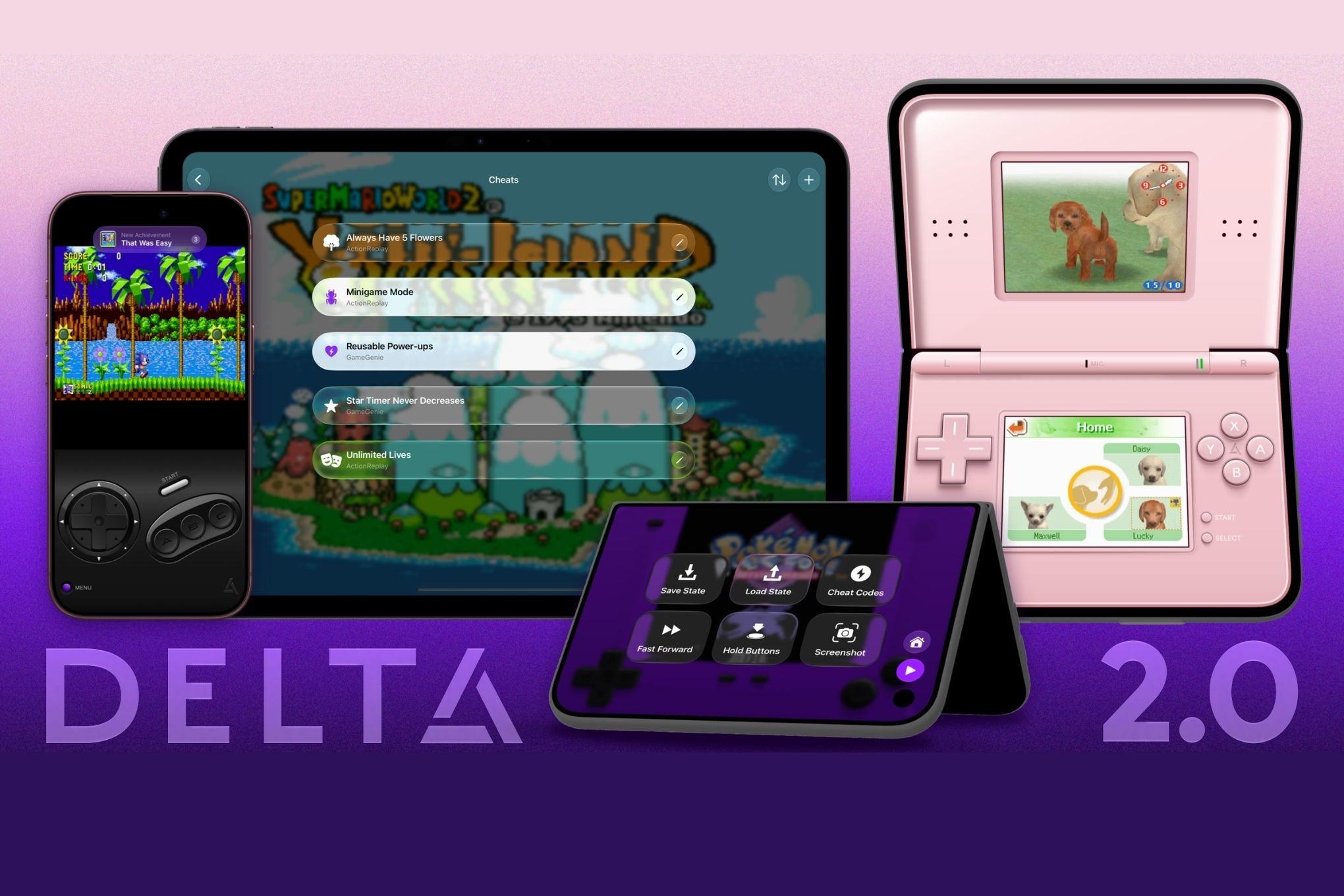 Các giao diện chơi game của Delta 2.0