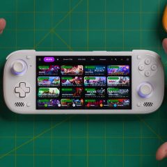 Giao diện danh sách game PC trên máy handheld Android chạy DroidDeck