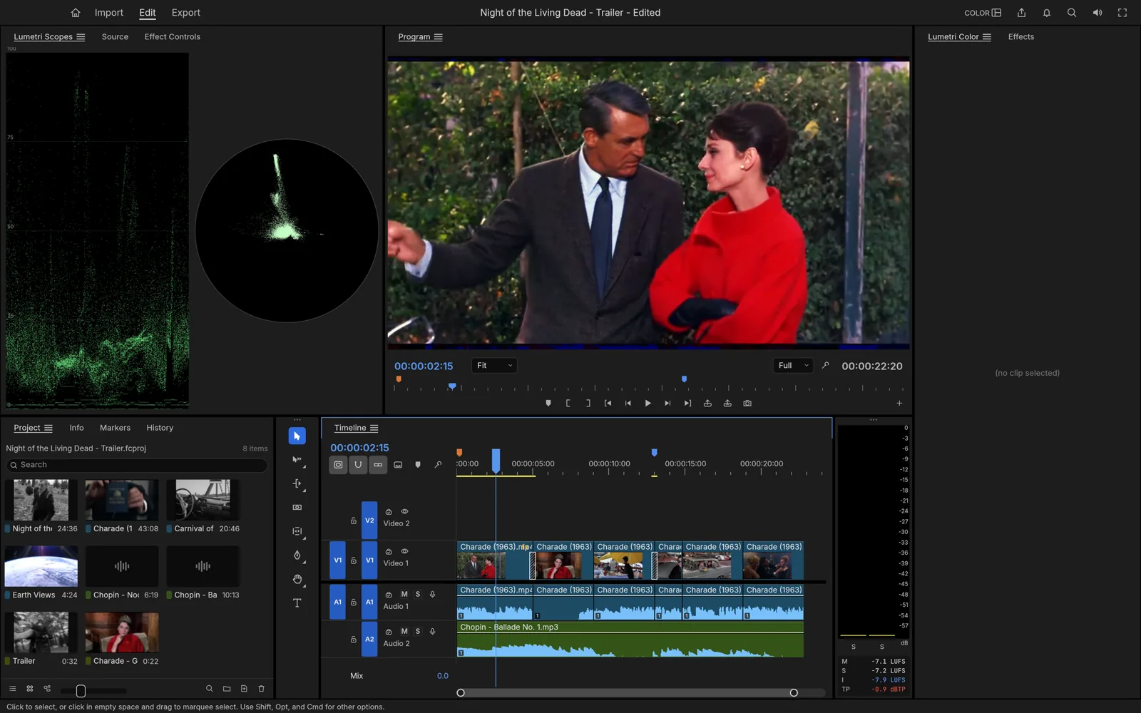 Giao diện FilmCraft với vùng xem trước và timeline dựng video