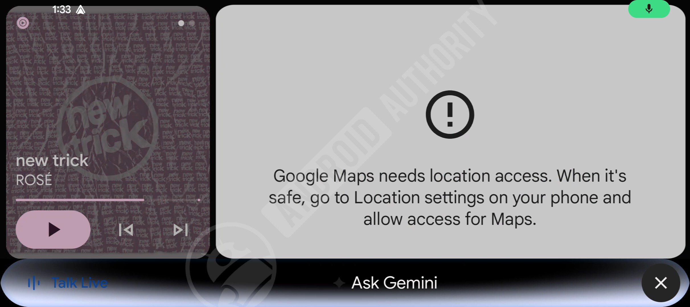 Giao diện Gemini thử nghiệm trên Android Auto với hiệu ứng Neural Expressive
