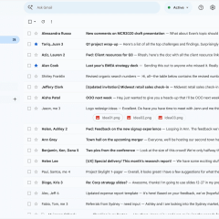 Giao diện Gmail với mục AI Inbox trong thanh bên.