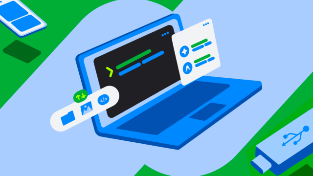 Giao diện Googlebook với Linux Terminal và công cụ phát triển