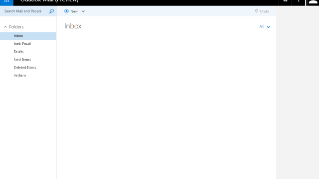 Giao diện hộp thư Outlook