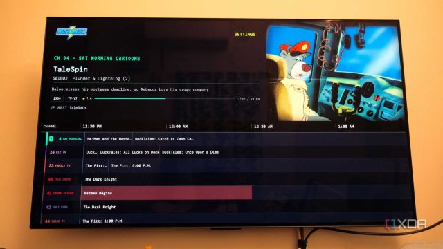 Giao diện kênh Nostalgex trên TV