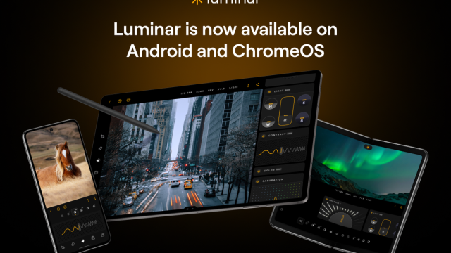 Giao diện Luminar trong thông tin hợp tác Skylum và Google