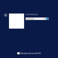 Giao diện màn hình đăng nhập Windows Server 2012 R2
