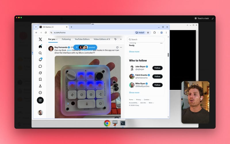 Giao diện máy tính đám mây của Grok Bot.
