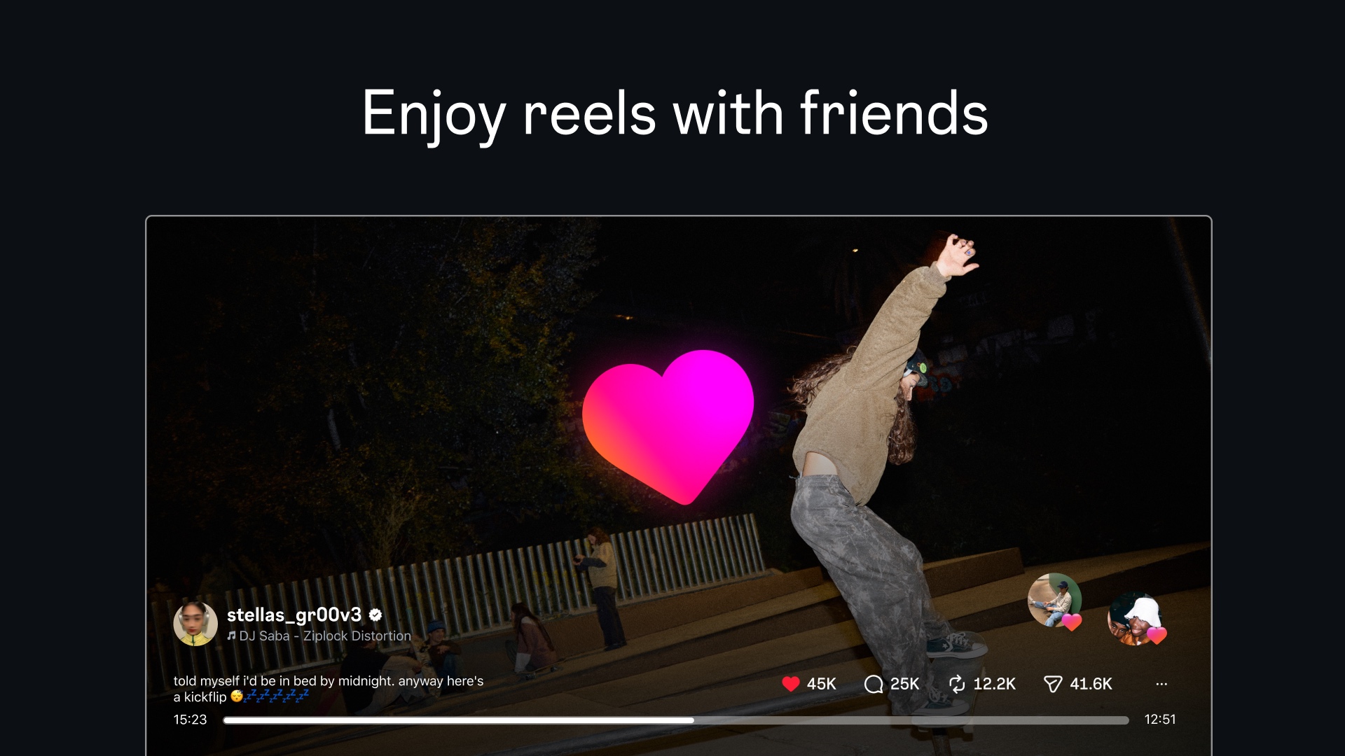 Giao diện phát Reels trên Instagram cho Apple TV
