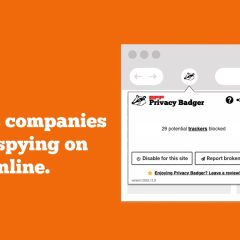 Giao diện quảng bá Privacy Badger cho Safari trên macOS