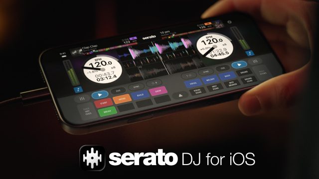 Giao diện Serato DJ for iOS trên iPhone ở chế độ cầm tay