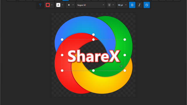 Giao diện ShareX với các công cụ chụp và xử lý ảnh.