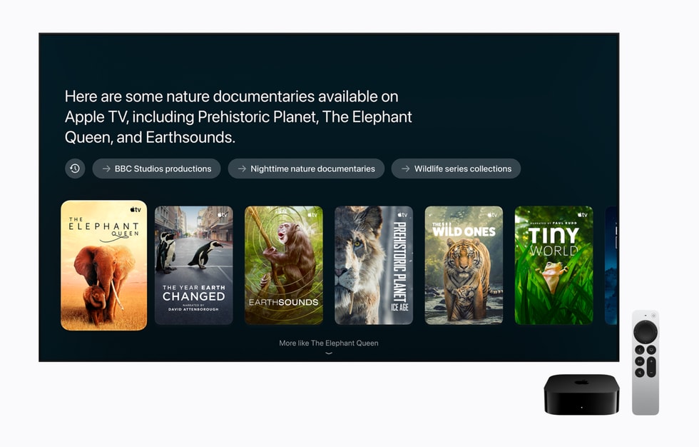 Giao diện Siri AI toàn màn hình trên Apple TV 4K