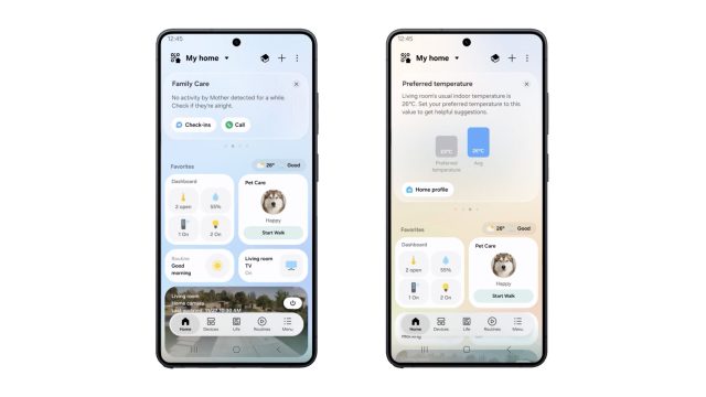 Giao diện SmartThings Now trên ứng dụng SmartThings