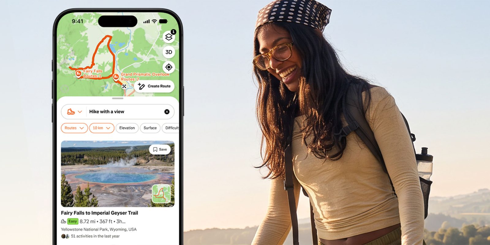 Giao diện Strava hiển thị bản đồ và thẻ gợi ý tuyến đường