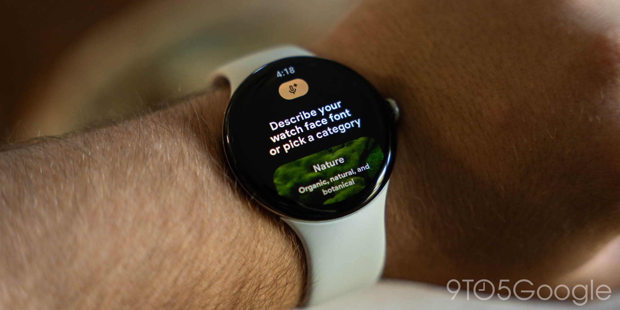 Giao diện tạo mặt đồng hồ AI trên Google Pixel Watch
