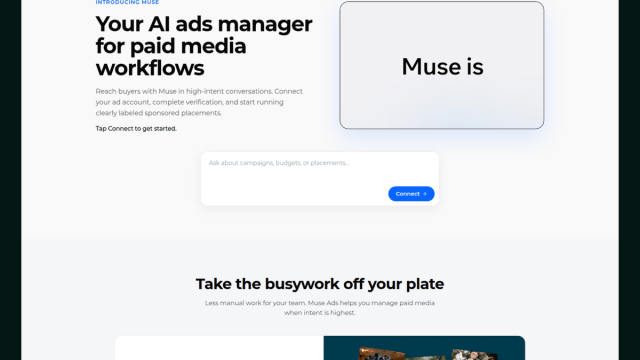 Giao diện trang lừa đảo Muse Ads mạo danh công cụ quảng cáo của Meta.