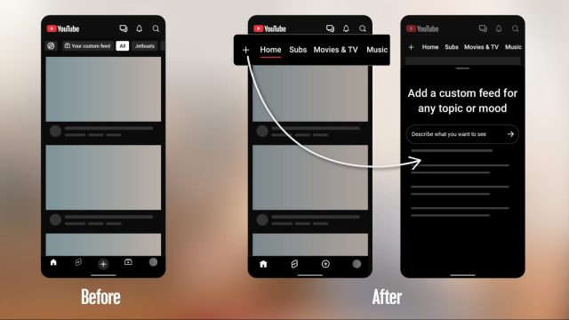 Giao diện YouTube trên điện thoại