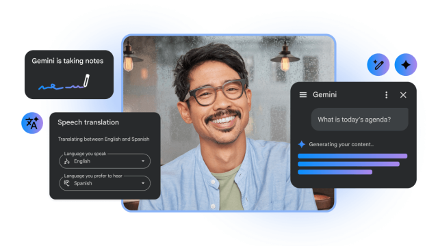 Google Meet với các tính năng Gemini và dịch giọng nói