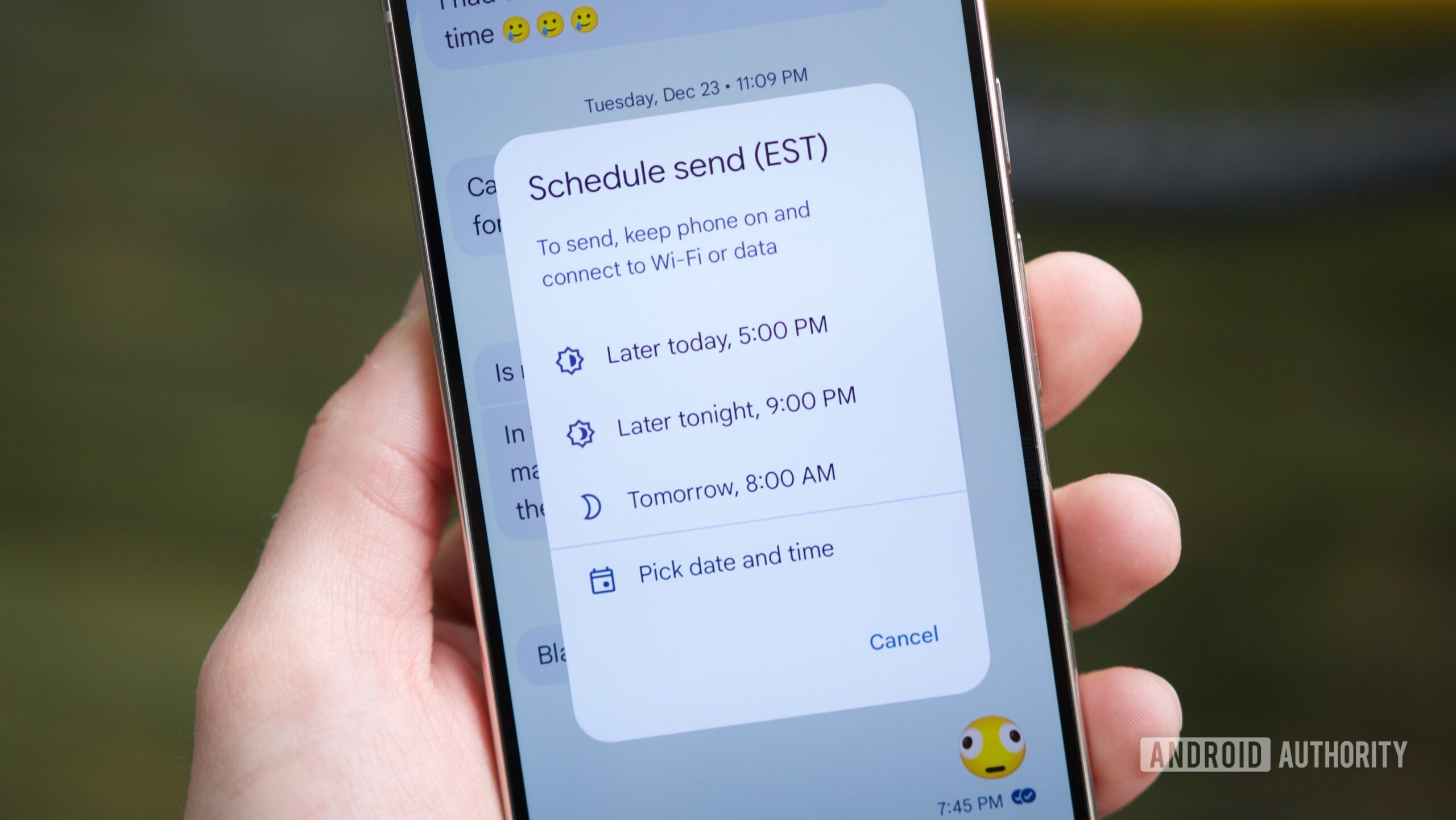 Google Messages với tùy chọn hẹn giờ gửi