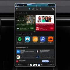 Google Play trên màn hình xe đặt dọc