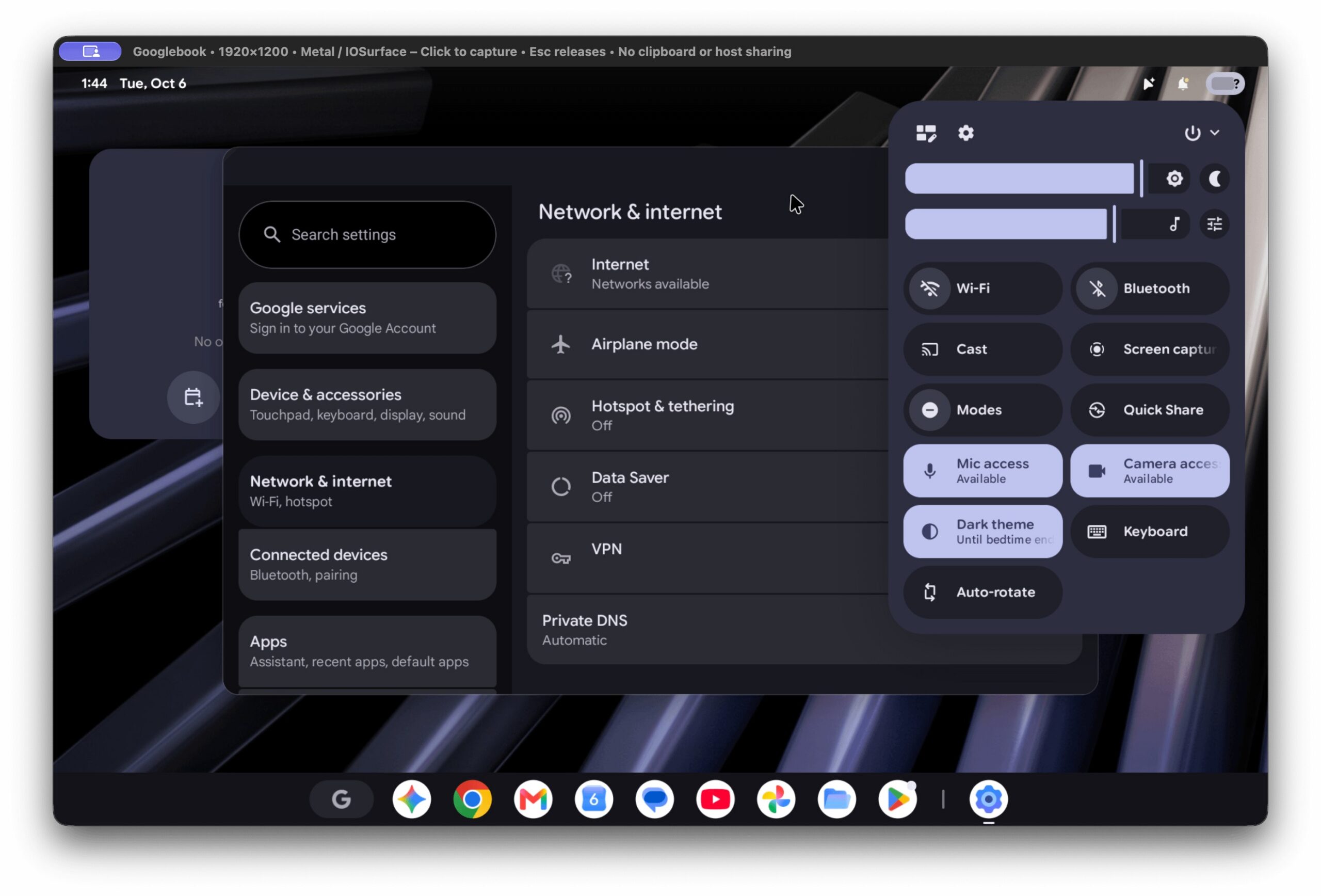 Googlebook OS running on a MacBook Pro
