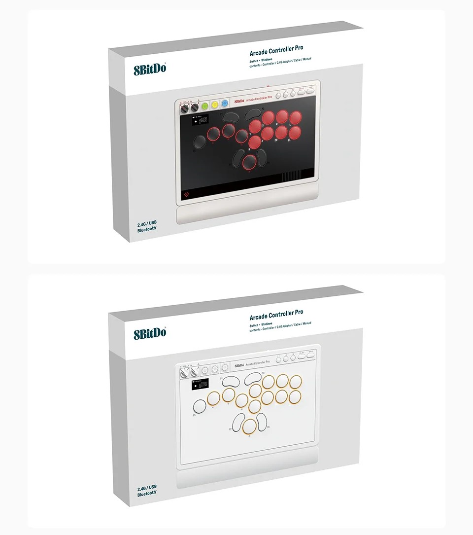 Hai màu 8BitDo Arcade Controller Pro